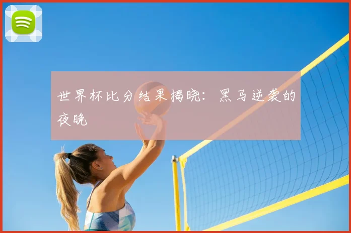 世界杯比分结果揭晓：黑马逆袭的夜晚